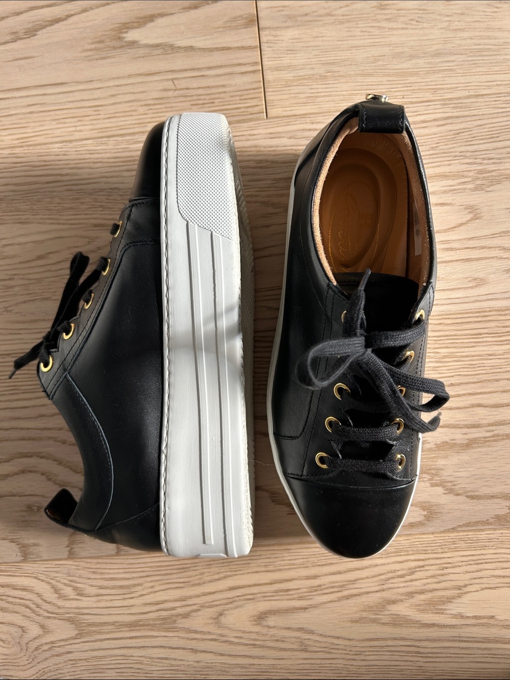 Women's Browns Couture Black Platform Lace-Up Sneakers - Casual Comfort